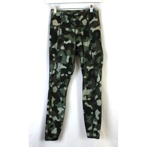 Athleta Leggings Womens XS Green Lightning 7/8 Tight Athletic Workout Yoga Camo